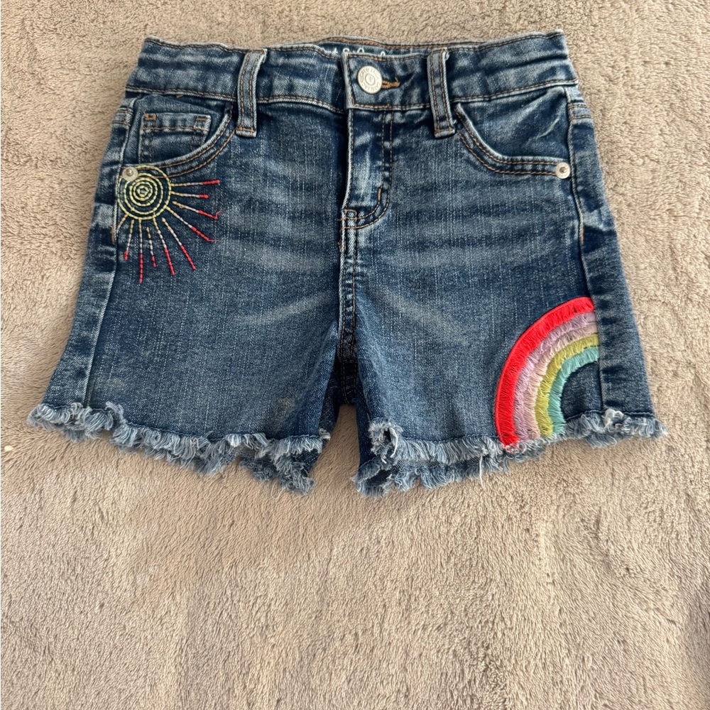 Cat &  Jack Girls Embroidered Denim Shorts size 6/6x